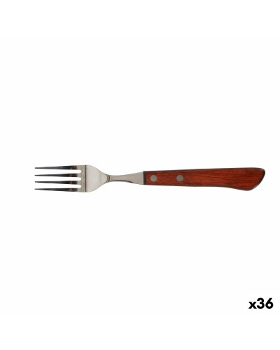 Quttin Packwood Gabel 9,5 cm, Braun Silberfarben, 36er-Set
