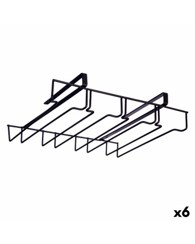 Supporto per Calici in Ferro 36 x 7,5 x 26 cm - Set da 6