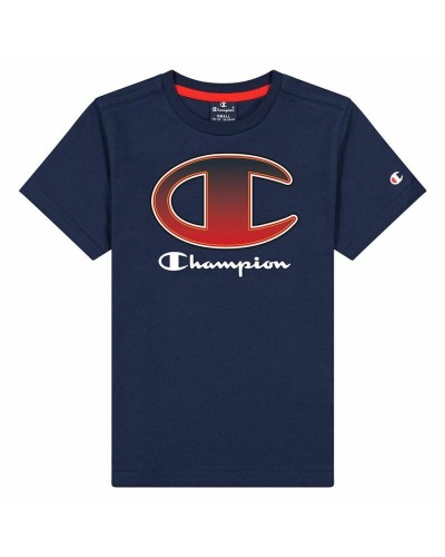 T-Shirt met Korte Mouwen voor kinderen Champion Crewneck T-Shirt B Marineblauw