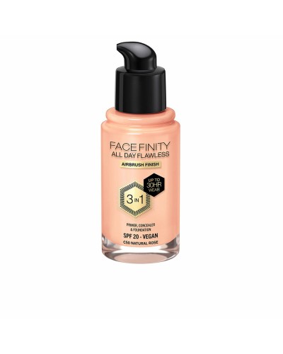 Max Factor Face Finity 3in1 Foundation SPF20 C50 Natural Rose 30ml - Perfect Coverage
