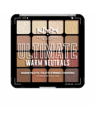 NYX Ultimate Lidschatten-Palette - Warm Neutrals - 16 Farben - Warme Farbtöne
