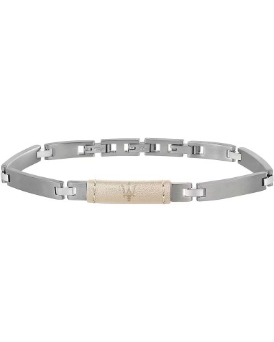 Maserati ICONIC Herrenarmband Schwarzes Leder Edelstahl - Elegant und Widerstandsfähig
