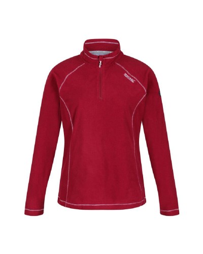 Regatta Montes Camiseta Ligera de Forro Polar con Media Cremallera Roja - Transpirable Senderismo
