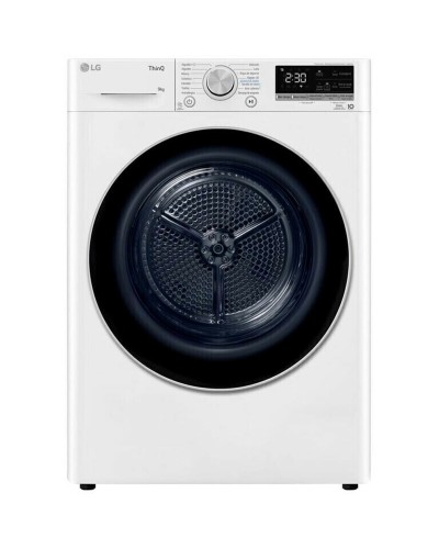 Sèche-linge LG RH90V9AV3N à condensation de 9 kg, pour un séchage efficace.
