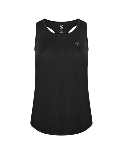 Dare 2b Camiseta de Tirantes Agleam para Mujer: Blanca y Negra, Transpirable para Fitness
