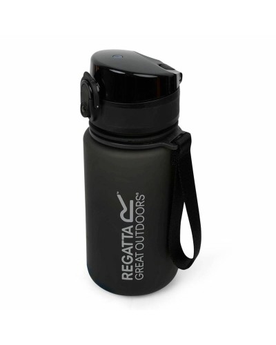 Regatta Tritan Trinkflasche 350ml Schwarz - Wiederverwendbare Sportflasche aus Kunststoff
