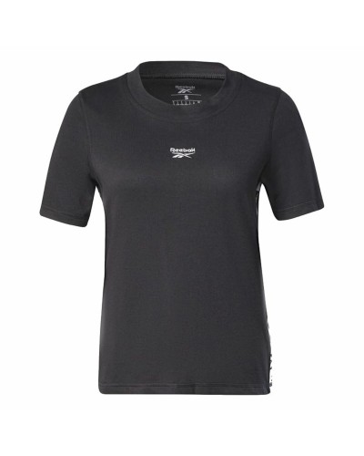 Reebok Damen T-Shirt Tape Pack Schwarz - Kurzarm Sportlich
