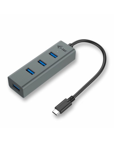 Hub USB i-Tec C31HUBMETAL403 USB x 4 Grijs