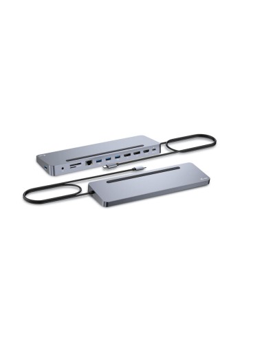 i-Tec Hub USB-C Plata C31FLAT2PDPRO: Adaptador Multifunción con Power Delivery
