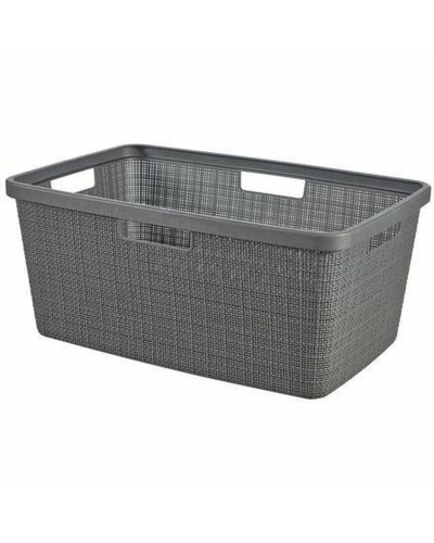 Veelzijdige mand Curver Donker grijs Jute Plastic