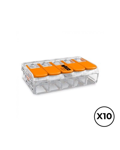 Connecteur rapide Wago 30 x 18,6 x 8,4 mm 4 mm 450 V 5 Connexions (10 Unités)