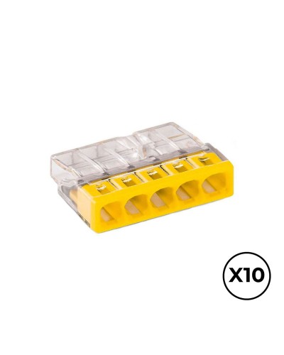 Schnellverbinder Wago 2,5 mm 5 Verbindungen (10 Stück)
