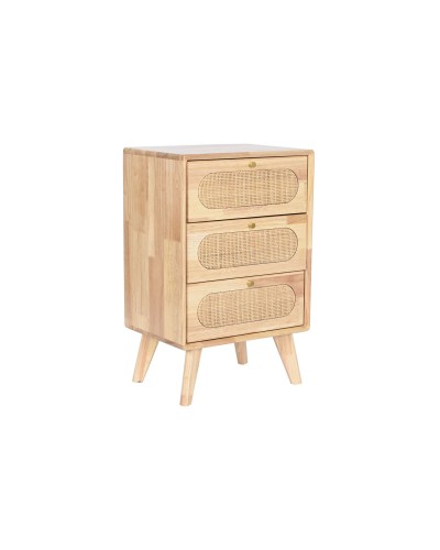 DKD Home Decor Kommode aus Gummibaumholz und Metall, 40 x 30 x 63 cm
