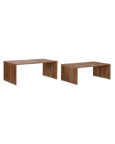 Mesa de Centro ESPRIT Natural de Teca, Juego de 2 (116 x 60 x 46 cm)

