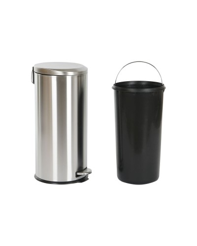 Pedaalemmer Home ESPRIT Zilverkleurig Roestvrij staal Polypropyleen 30 L