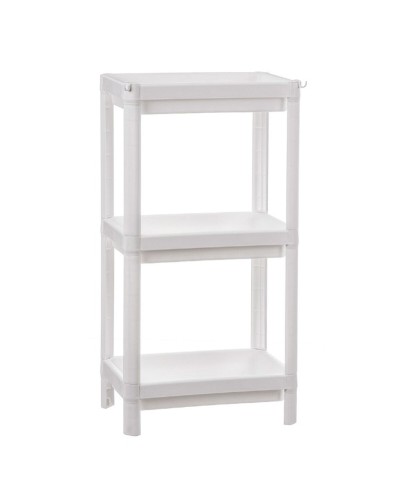 Ballete Badezimmerregal aus Kunststoff - Weiß - 35,5 x 23 x 75 cm - Praktische Organisation
