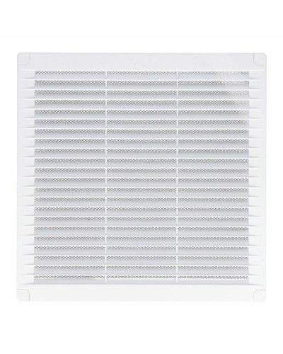 Griglia di ventilazione EDM, bianca, quadrata, 20x20 cm, con zanzariera