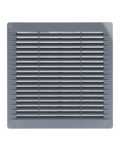 Grille de ventilation EDM, 20 x 20 cm, Gris, Moustiquaire
