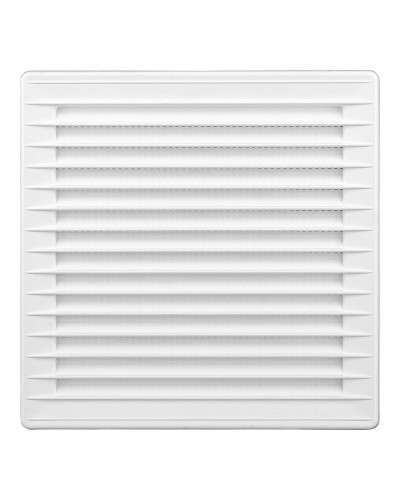 Grille d'aération EDM Blanche 17x17cm, moustiquaire incluse
