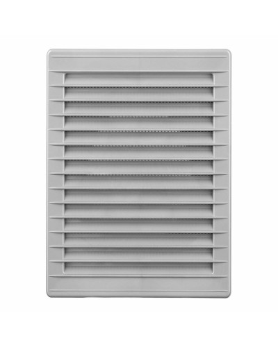 EDM Grey Ventilation Grill, 13.5 x 20.5 cm, with Fly Screen
