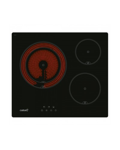 Cata TD6003BK Placa de Cocina Vitrocerámica 60cm 5400W - Negro Potente
