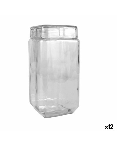 Vase La Mediterránea Glas 2,2 L Quadratisch 11 x 11 x 22,5 cm (12 Einheiten)
