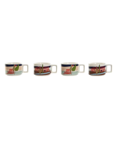 Tasses à Café ESPRIT en Métal et Bambou, Couleurs Assorties (260 ml)
