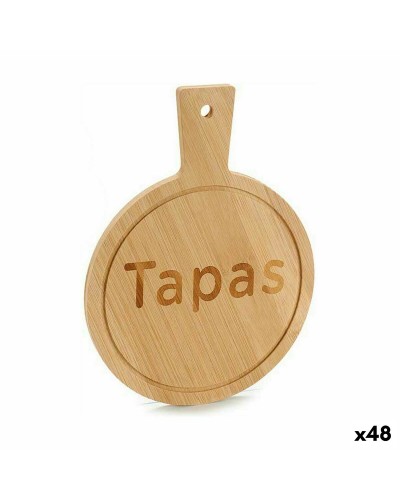 Bandeja de Aperitivos de Bambú con Pizarra - 14 x 1 x 19 cm
