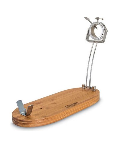 Porta Jamón de Madera Plegable 3 Claveles en Bambú, 47 x 18,5 x 37 cm
