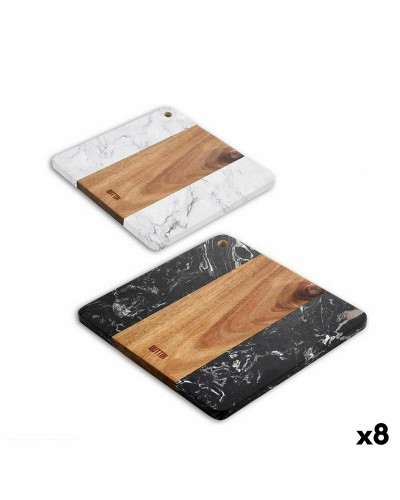 Tagliere Quttin Marmo Acacia 25 x 25 cm (8 Unità)