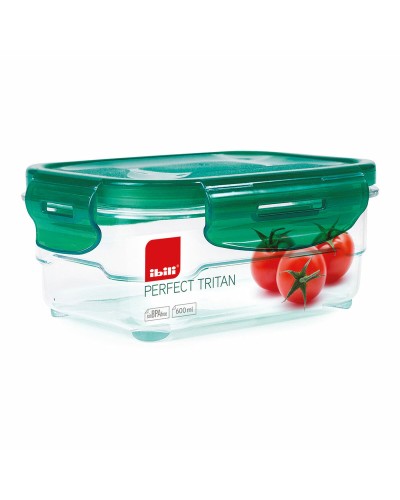 Hermetisk matlåda Ibili 790406 Plast 600 ml 16 x 12 x 6,5 cm Grön