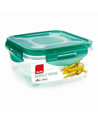 Ilmatiivis eväsrasia Ibili 790408 Kristalli 800 ml 15,5 x 15,5 x 7 cm Vihreä