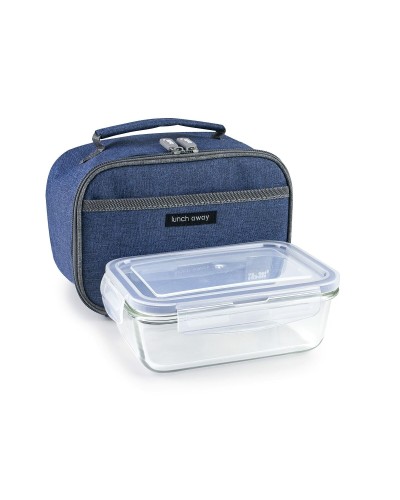 Termisk Frukosthållare Ibili 753401a Blå Polyester Borosilikatglas 21 x 13 x 14 cm