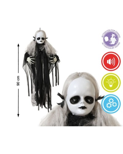 Halloweendekorationer 90 cm Vit