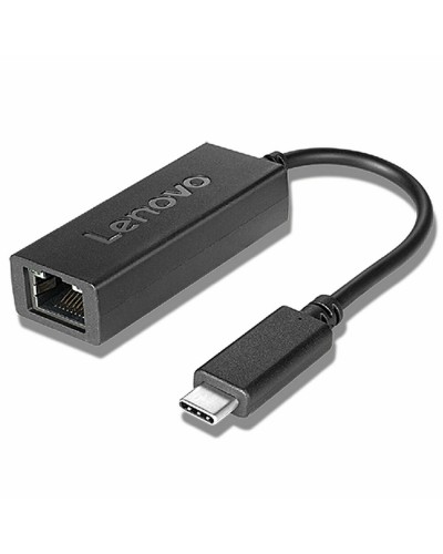Adapter USB C naar Netwerk RJ45 Lenovo 4X90S91831 Zwart