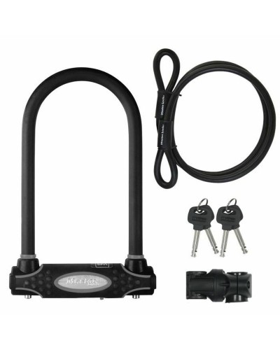 Candado Marvel Negro con Llave - Antirrobo de Seguridad
