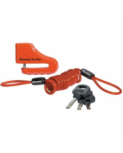 Master Lock Lucchetto con Chiave Rosso - Sicurezza Antiscasso
