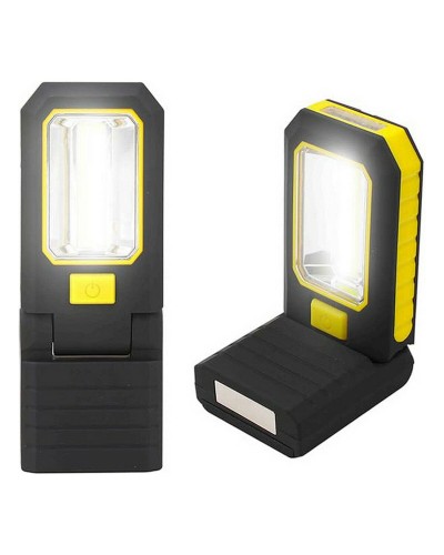 EDM Lampe Torche LED Cob XL Crochet Aimant Jaune ABS 200 Lm - Portable
