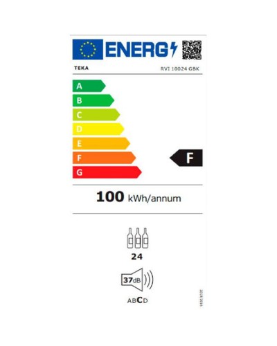 Vinbutik Teka RVI 10024 GBK Svart