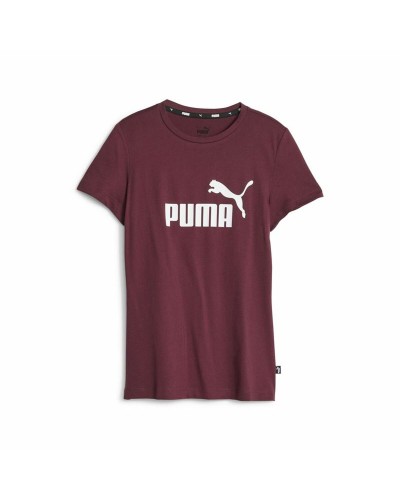 T-Shirt met Korte Mouwen voor kinderen Puma Ess Logo Kastanjebruin