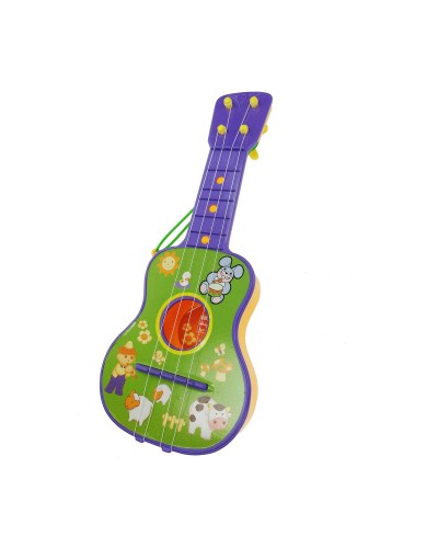 Reig Chitarra Bambino Viola Verde 4 Corde - Giocattolo Musicale Educativo
