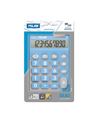 Milan Duo : Calculatrice de Poche PVC - Double Alimentation & Design Compact
