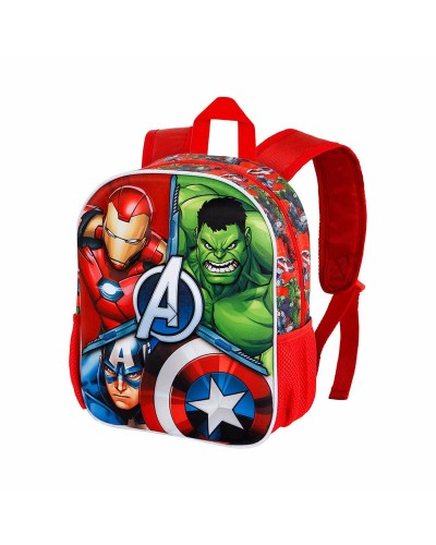 3D-schoolrugzak The Avengers Karactermania Rood 26 x 11 x 31 cm