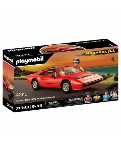 Playmobil Magnum P.I. - Voiture de Sport Rouge avec Figurines - Set de Jeu
