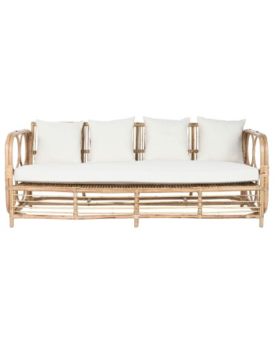 Sofa Home ESPRIT Wit Natuurlijk 192 x 72 x 75 cm