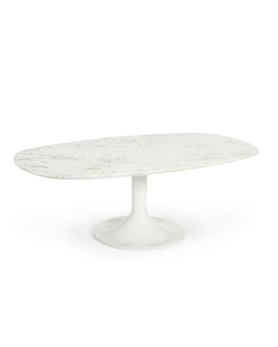 Soffbord Home ESPRIT Vit Metall Marmor 120 x 70 x 39 cm