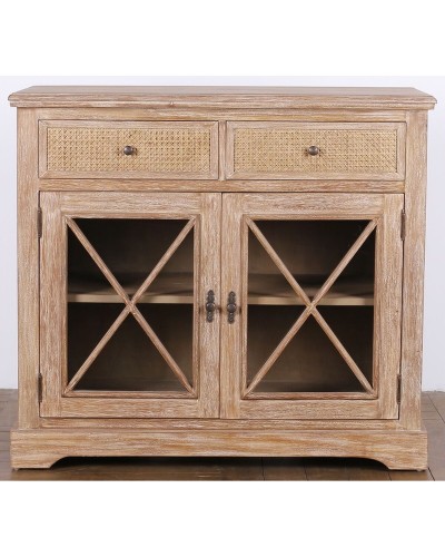 Bahut ESPRIT en Bois de Bayur, 100 x 45 x 90 cm, Solution Élégante Gain de Place
