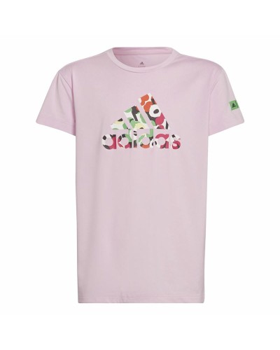 Adidas x Marimekko T-shirt Enfant Rose - Manches Courtes Sportive
