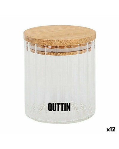 Quttin Borosilicate Glass Jars 500 ml, Durable and Perfect for Storage and Serving (12-Pack)
