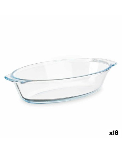 Bandeja de Horno de Vidrio Borosilicato Transparente con Asas - 700 ml - Ideal para Cocinar y Servir.

